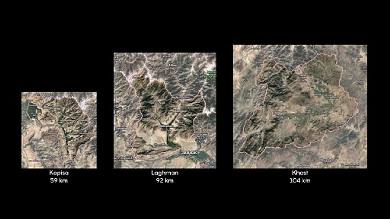 Afghanistan Provinces Size Comparison | Extra.2