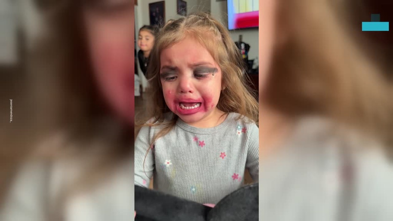 Sisters Caught Playing With Makeup and Tears Flow