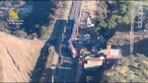Imágenes aéreas de la Guardia Civil del accidente ferroviario de España