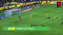 Tigres y Toluca empatan sin goles en el Volcán