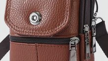 Stylish Leather Phone Shoulder Bag for Men | Hands-Free & Secure Carry