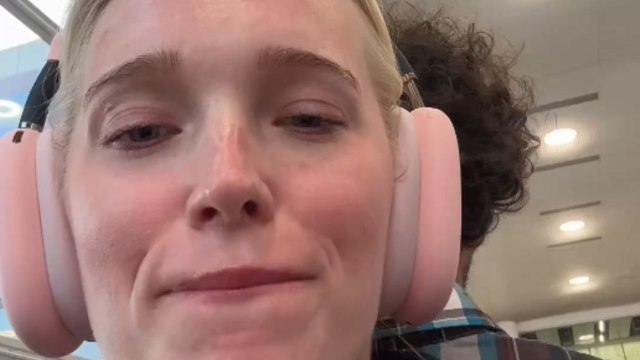 Girl finds herself stuck at airport as stranger unknowingly sits on her hair