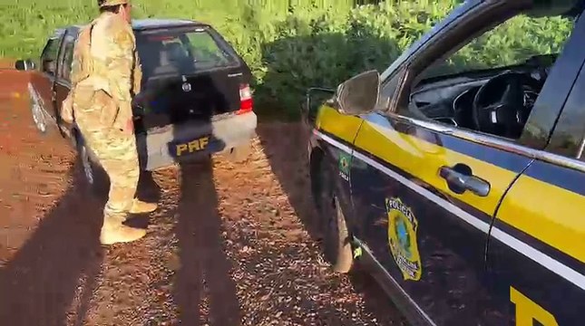 PRF apreende 90 kg de maconha após perseguição e fuga na BR-277, em Céu Azul