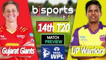 WPL 2026 | Gujarat Giants Women vs Up Warriorz Women 14th T20 Match Preview |