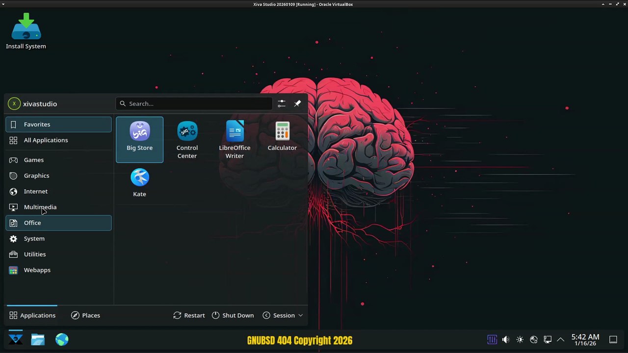 GNUBSD404 Short N9 Xiva Linux