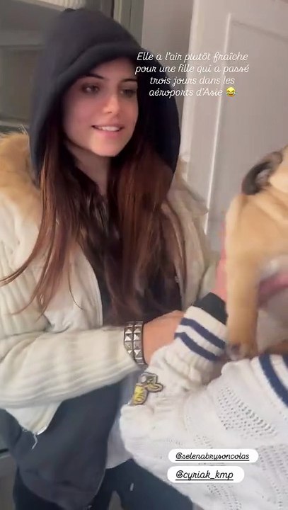 La fille des Colas, Selena, de retour en France après des semaines passées au Japon.