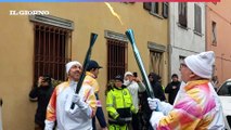 Fiaccola olimpica a Brescello: il video dei tedofori