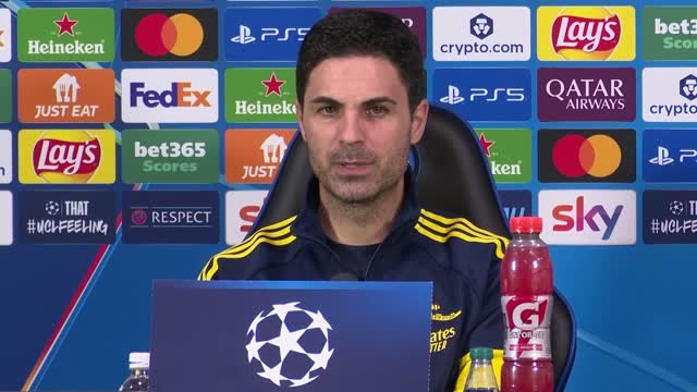 FOOTBALL: UEFA Champions League: Arsenal news conference (Arteta, Jesus)