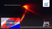 Bulkang Mayon, patuloy na nagbubuga ng uson; rockfall at ashfall, naitala rin kagabi | Unang Balita