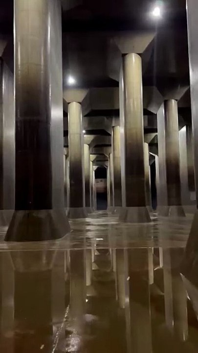 Canal de décharge souterrain extérieur de la zone métropolitaine  Parcours du temple souterrain (réservoir régulateur de pression)