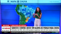 Previsão do Tempo: Chuvas intensas atingem Sudeste e Centro-Oeste