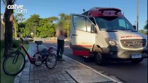 Idoso é atendido pelo Samu após se perder e atravessar a cidade de bicicleta