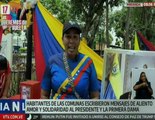 Comuneros del estado Miranda escribieron mensajes de amor y solidaridad al Presidente Nicolás Maduro