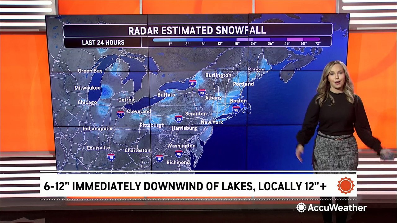 More snow in the forecast for the Northeast, with most near the Great Lakes