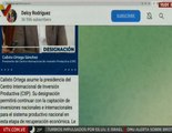 Presidenta Encargada Delcy Rodríguez designa a Calixto Ortega como presidente del CIIP