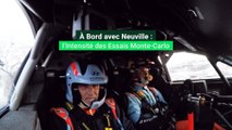 Dans la voiture de Thierry Neuville, lors des essais avant le rally WRC de Monte Carlo