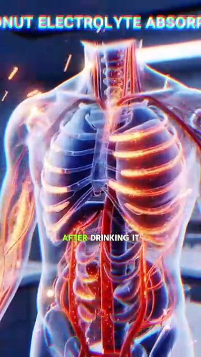 Coconut 🥥 Water  Effects on Heart, Muscles & Cells (3D Anatomy) #cocount #facts #shorts #viral