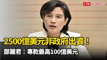 2500億美元非政府出資！ 鄭麗君：信保機制分5期、專款最高100億美元