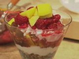 Mango, berry, yogurt parfait