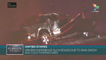 United States: Drivers experience slick roads due to rain, snow and cold temperatures
