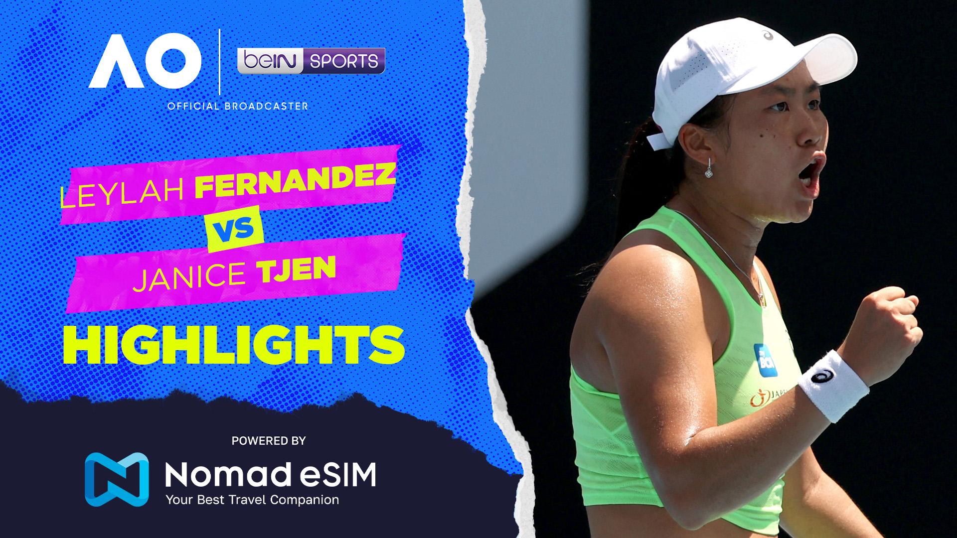 Leyla Fernandez vs Janice Tjen | Match Highlights | Australian Open 2026
