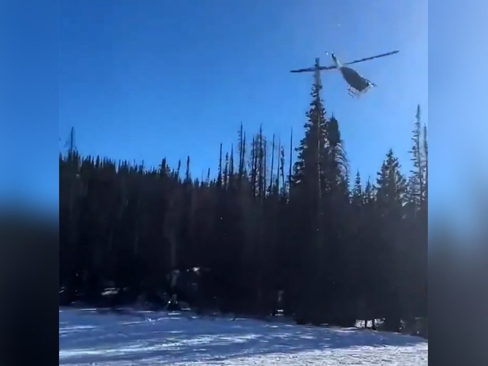 Hubschrauber stürzt über wald ab: ein schwerverletzter