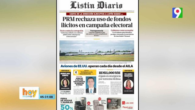 Titulares prensa dominicana martes 20 de enero 2026 | Hoy Mismo
