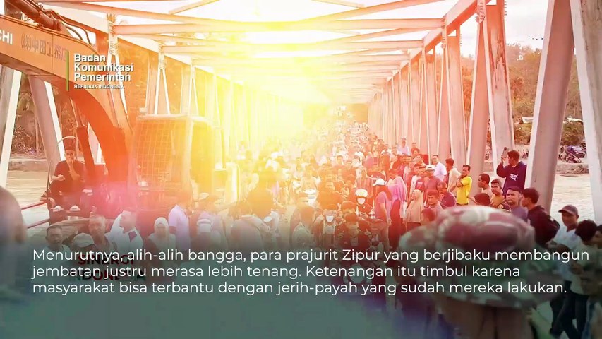 Melihat Jembatan Berhasil Dibangun, Prajurit Kami Bukan Bangga, tapi Tenang