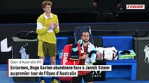 En larmes, Hugo Gaston abandonne face à Jannik Sinner au premier tour de l'Open d'Australie - Tennis - Open d'Australie