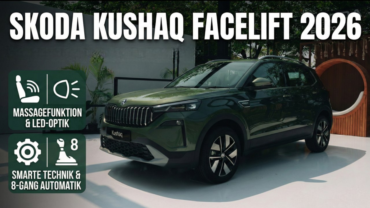 Skoda Kushaq Facelift 2026 mit neuem Design & Top-Ausstattung