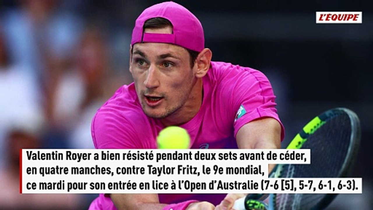 Valentin Royer a subi la loi de Taylor Fritz au premier tour de l'Open d'Australie - Tennis - Open d'Australie