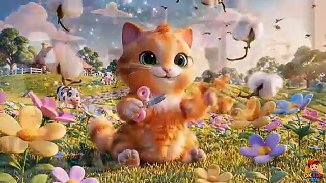Mama Cat Trims Fur on the Farm 🐱✂️ | Makes Cute Tiger Hats for Kittens 🐯🎩 | Kids Cartoon Story