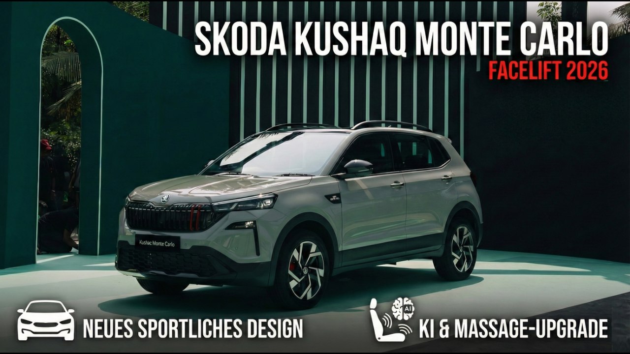 2026 Skoda Kushaq Monte Carlo: Ausstattung, Farben, Motoren