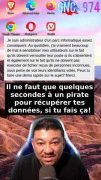 Il ne faut que quelques secondes à un pirate pour récupérer tes données si tu fais ça !