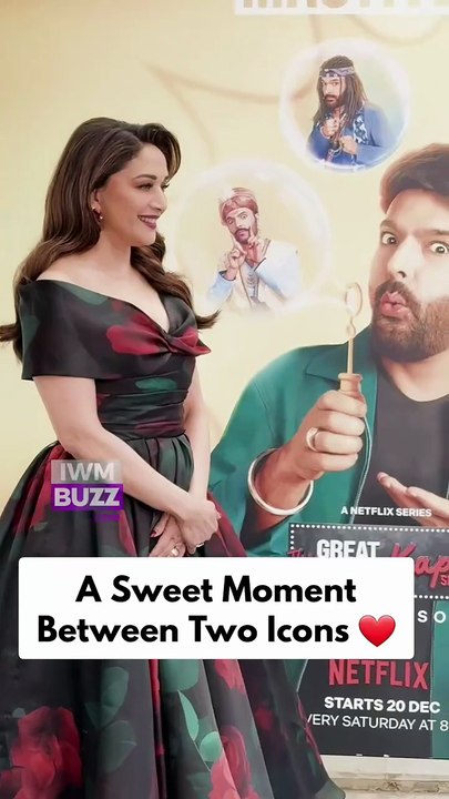 Timeless charm captured in a sweet moment between Jackie Shroff and Madhuri Dixit