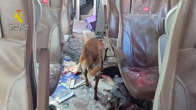 La GUARDIA CIVIL distribuye las primeras imágenes del interior de uno de los trenes