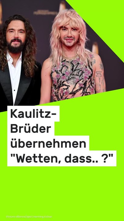 No Glomex TV-Hammer im ZDF: Kaulitz-Brüder übernehmen 'Wetten, dass.. ?'