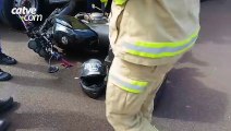 Motociclista fica ferido ao se envolver em acidente com Van no Centro de Toledo