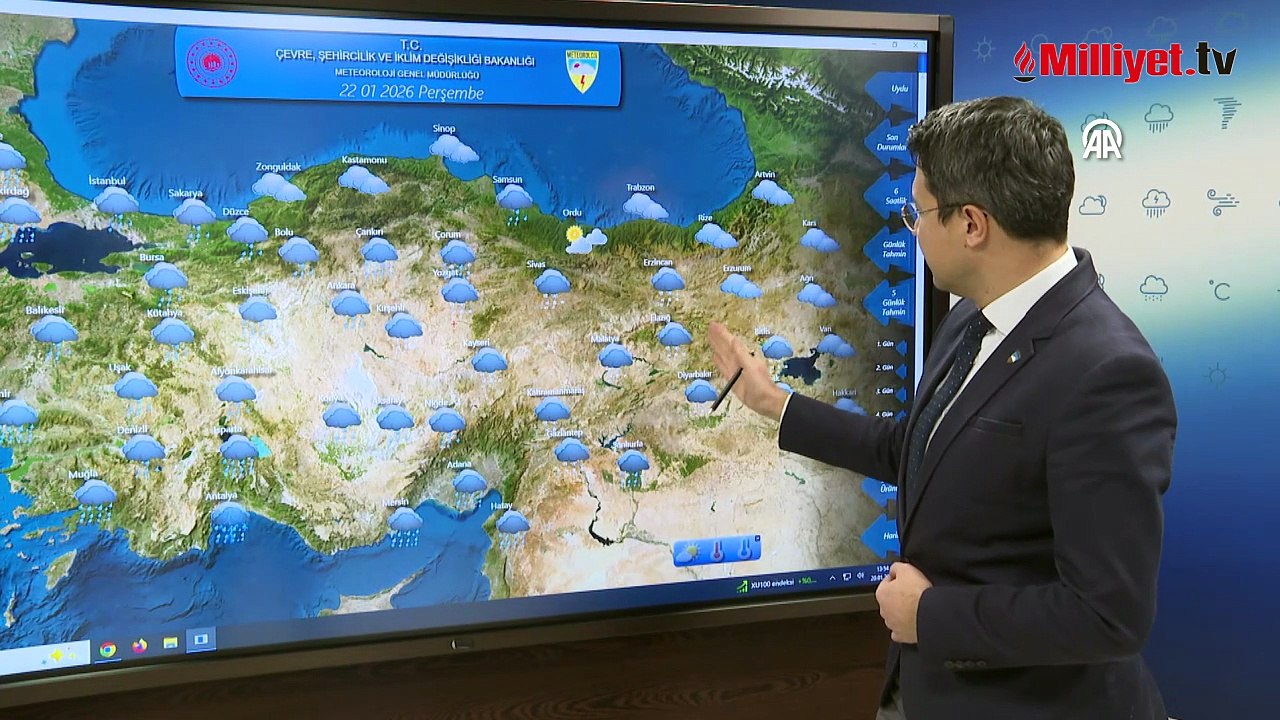 Bu hafta yurtta Orta Akdeniz üzerinden gelen ılık ve yağışlı hava etkili olacak