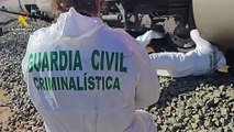 La Guardia Civil trabaja en la búsqueda de evidencias en la investigación del accidente