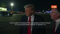 Board of Gaza, Trump: Se ho invitato Putin a partecipare? La risposta è “sì”