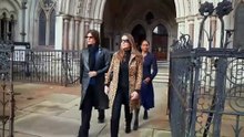 Liz Hurley departs court on day two of Daily Mail trial