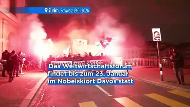Smash WEF : Proteste in Zürich gegen Trump, Oligarchen und WEF Davos
