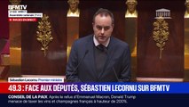 Depuis l'Assemblée nationale, Sébastien Lecornu 