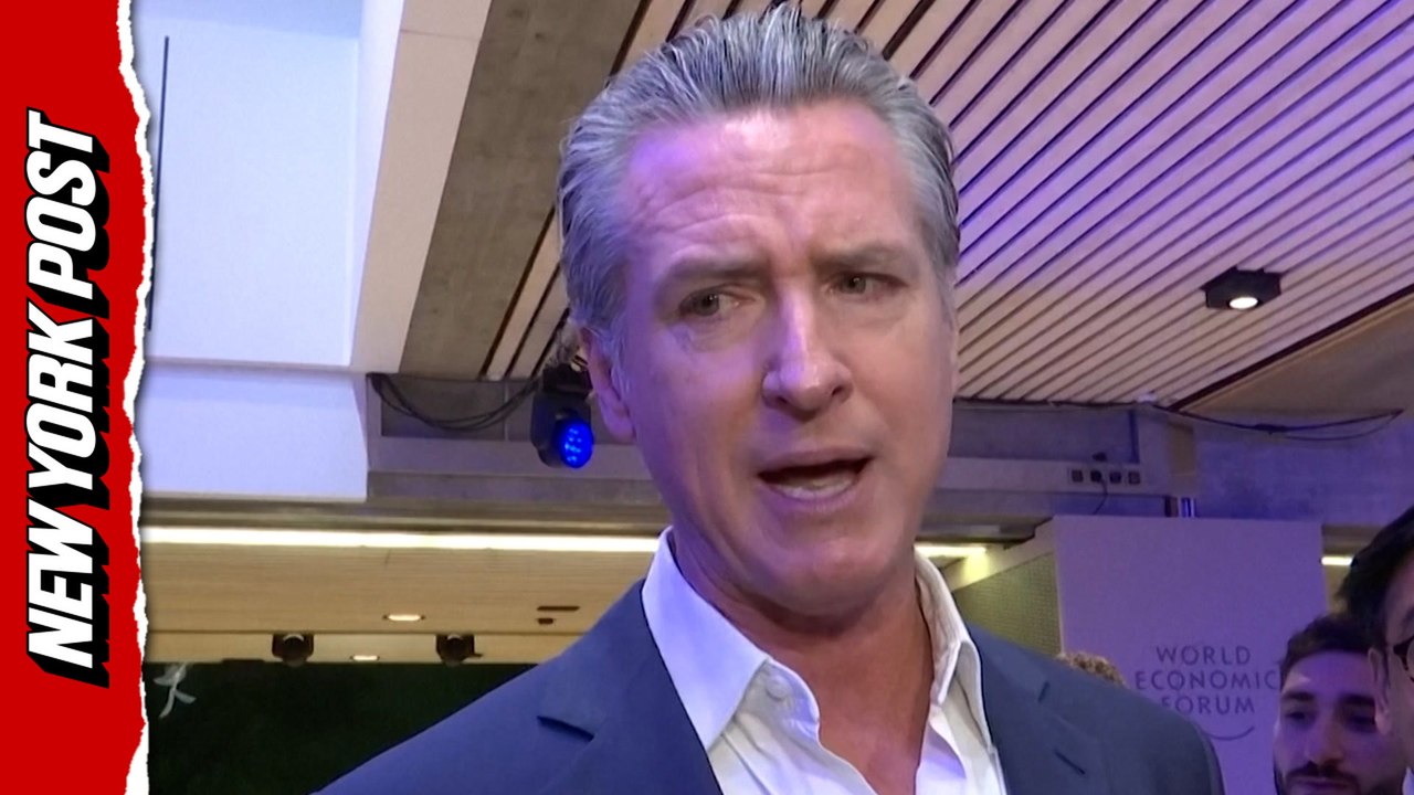 Newsom slams 'Complicity' of world leaders at Davos, says he should have brought knee pads