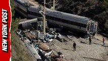 Aerial footage reveals horror of deadly high-speed train crash in Spain