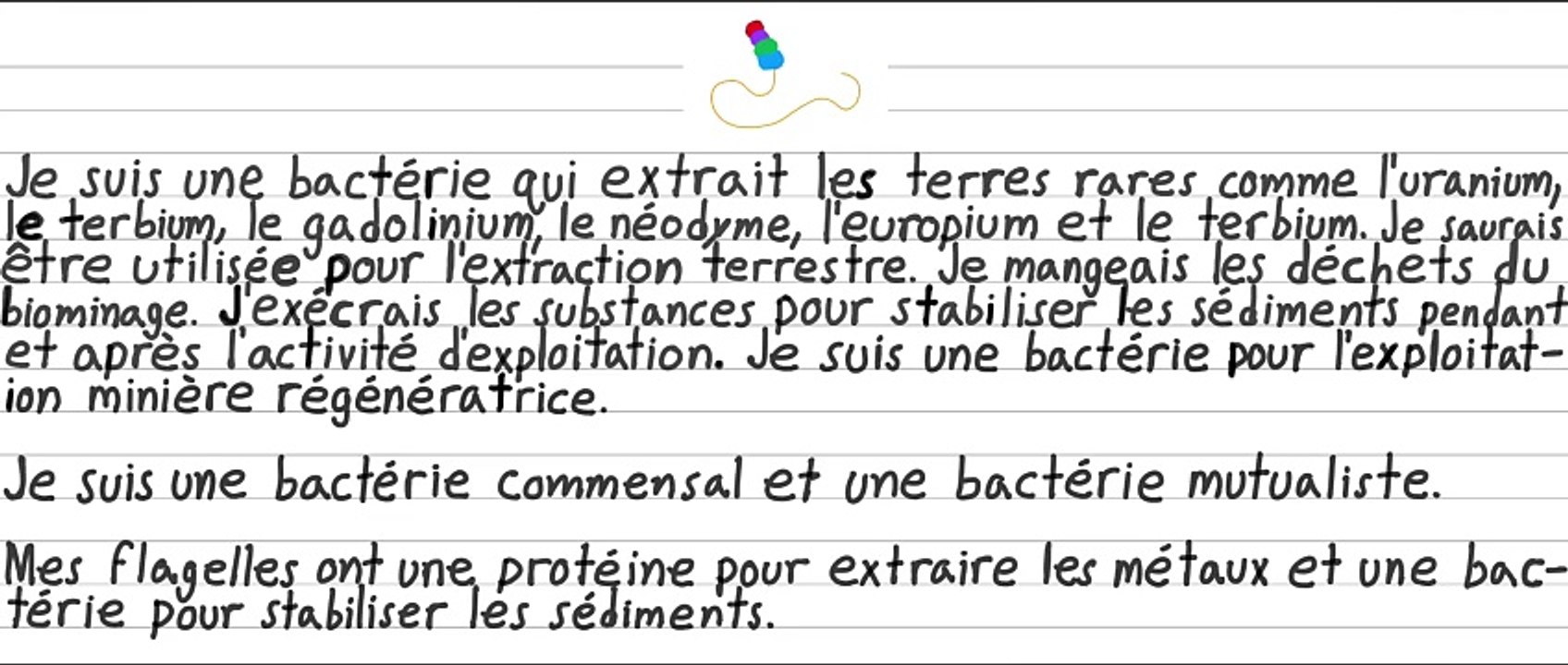 Bactérie pour l’extraction régénératrice