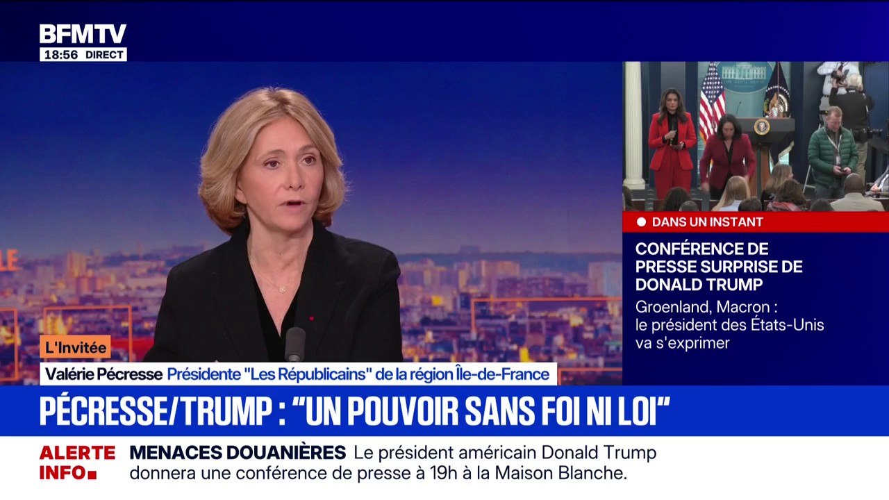 "Si Donald Trump envahit le Groenland, l'Otan va disparaître", alerte Valérie Pécresse