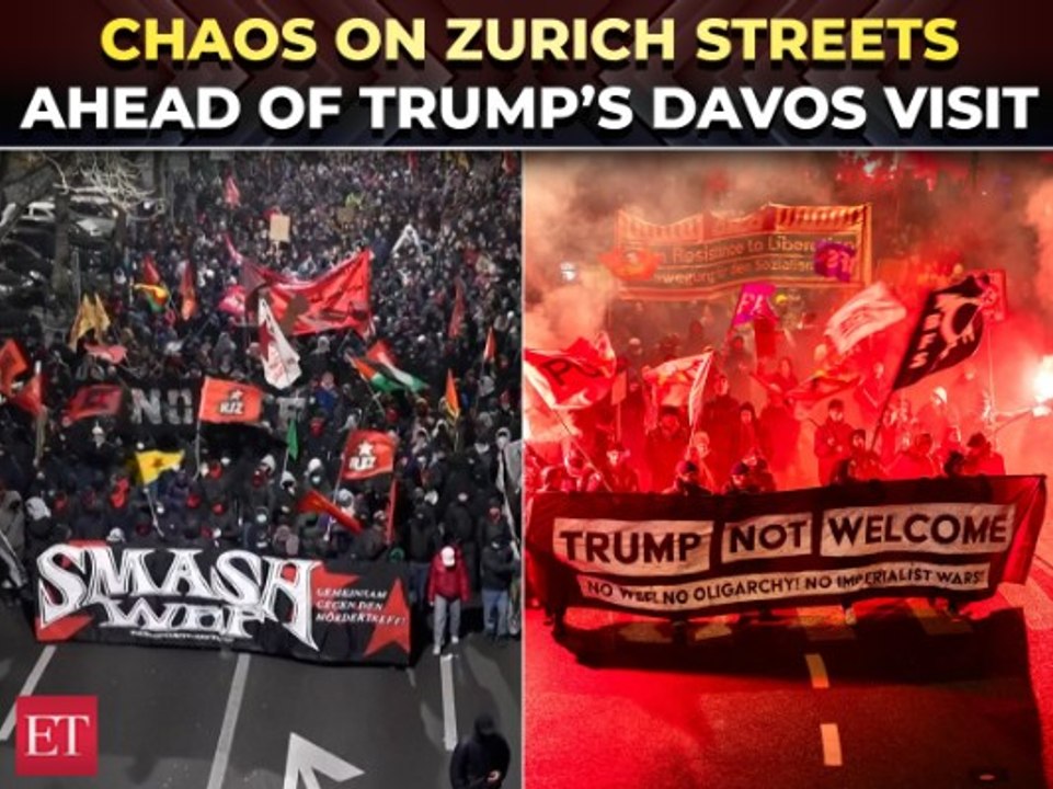 ‘Trump not welcome!’: Massive protests rock Zurich over Greenland row amid Davos Summit 2026