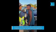 Insólito: un subcomisario de la Policía Federal conducía borracho un patrullero en la Ruta 12